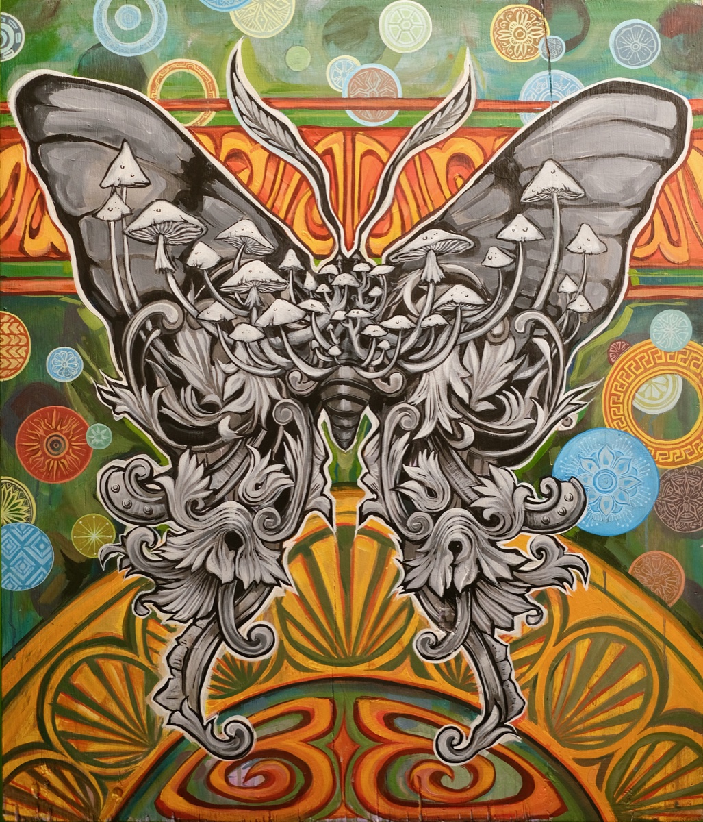 The Moth, original painting by Zach Maatman