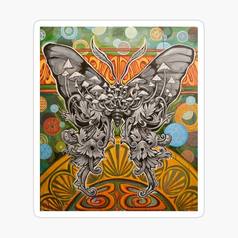 The Moth Sticker